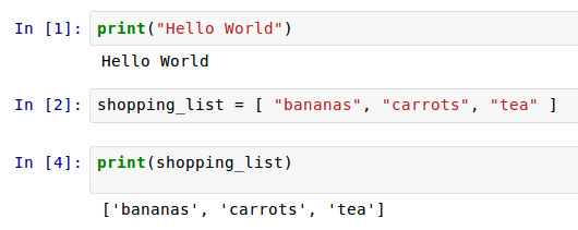 IPython Notebook Print Shopping List